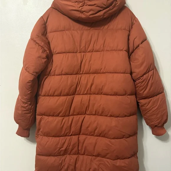 Avec Les Filles Rust Puffer Coat with Sherpa Hood - Picture 6 of 9